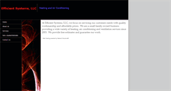 Desktop Screenshot of efficientsystemshvac.com