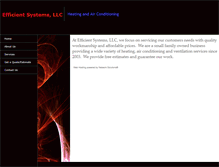Tablet Screenshot of efficientsystemshvac.com